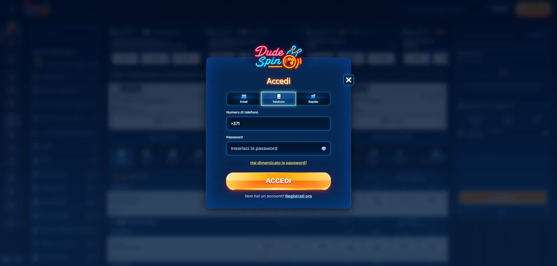 Giochi da tavolo Dudespin Casino — roulette blackjack e baccarat