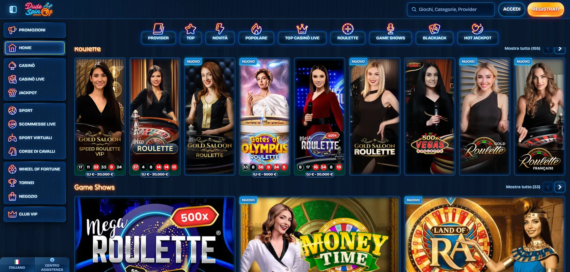 Live casino Dudespin &mdash; tavoli con croupier professionisti in tempo reale